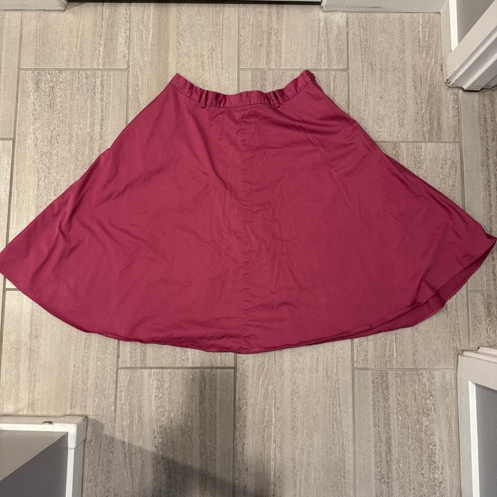 Alex Marie Pink A-Line Midi Skirt Size 18 With Pockets - Picture 2 of 8